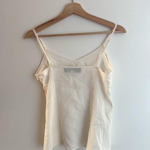Endless Rose Silk Ivory Camisole Tank Top – Minimalist Slip Style, Size XS - Picture 2 of 4